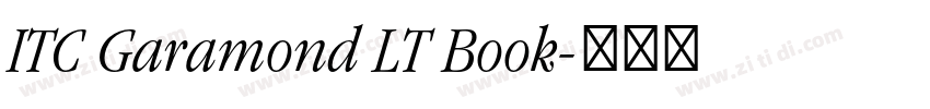 ITC Garamond LT Book字体转换